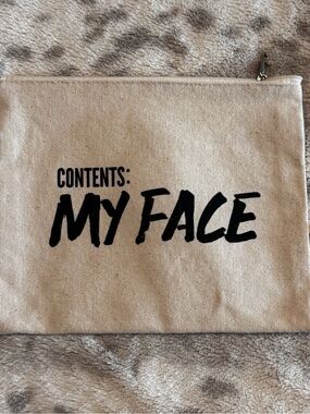 AOA Canvas makeup pouch “Contents: My Face”